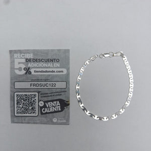 PULSERA TEJIDO GUCHI PLATA .925 18 CM 3.5 GR (NUEVO)