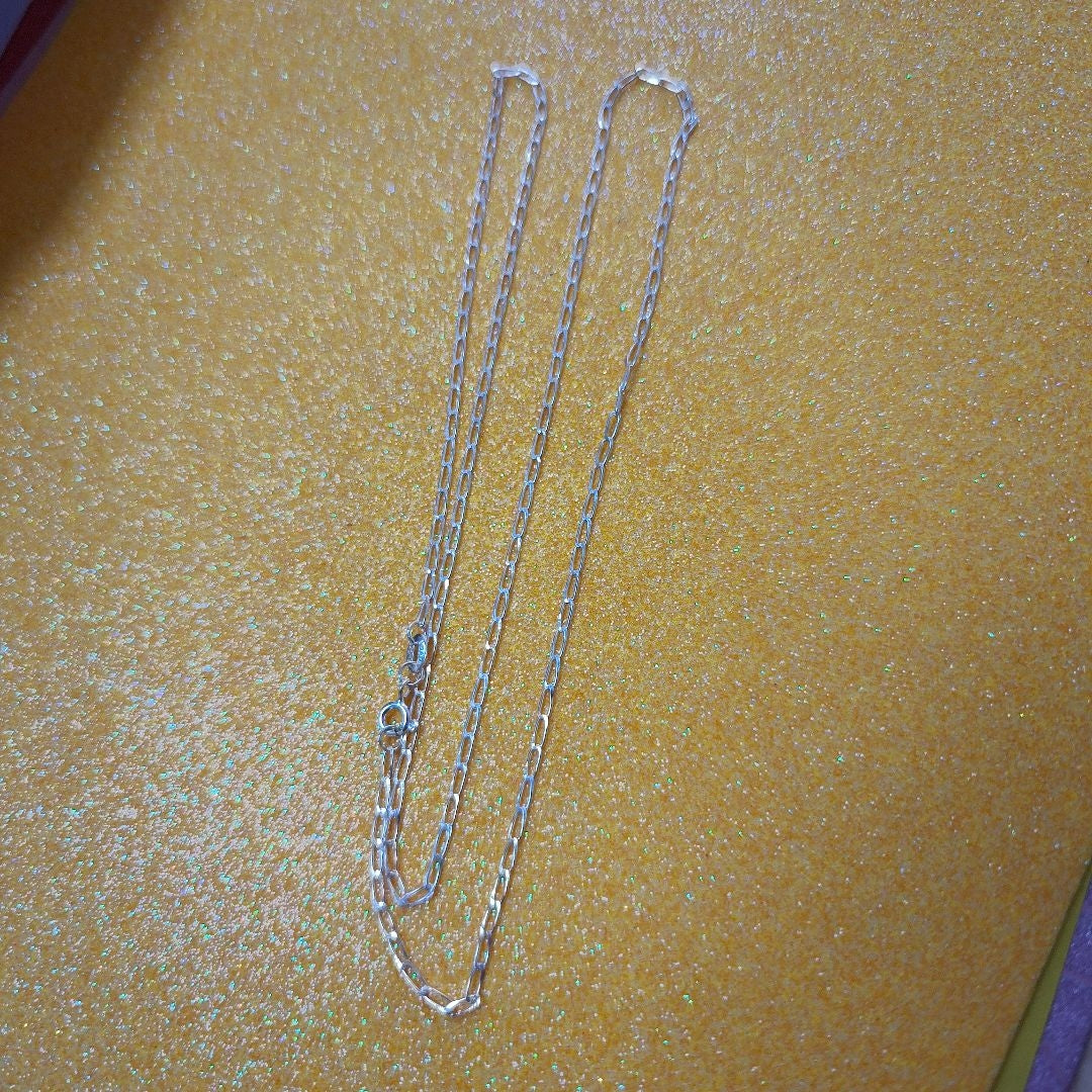 CADENA TEJIDO ESLABONES PLATA .925 60 CM 2.9 GR (NUEVO)