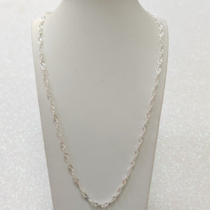 CADENA TEJIDO MEDIO TORZAL PLATA .925 55 CM 5.8 GR (NUEVO)