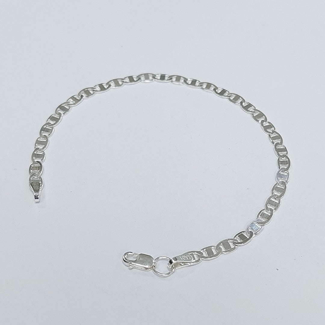 PULSERA TEJIDO GUCHI PLATA .925 18 CM 2.9 GR (NUEVO)