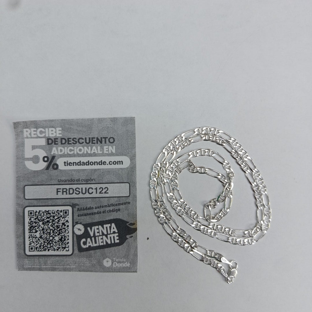 CADENA TEJIDO MARINERO PLATA .925 55 CM 7.5 GR (NUEVO)