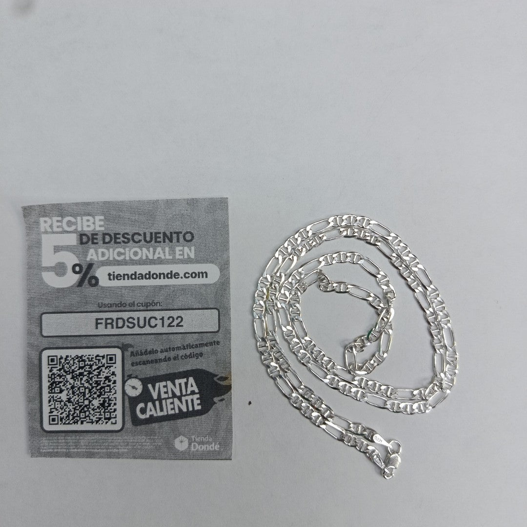 CADENA TEJIDO MARINERO PLATA .925 55 CM 7.5 GR (NUEVO)