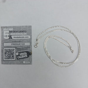 CADENA TEJIDO BARBADO PLATA .925 60 CM 6.1 GR (NUEVO)