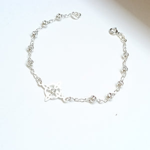PULSERA TEJIDO ESPECIAL PLATA .925 18 CM 2.9 GR (NUEVO)