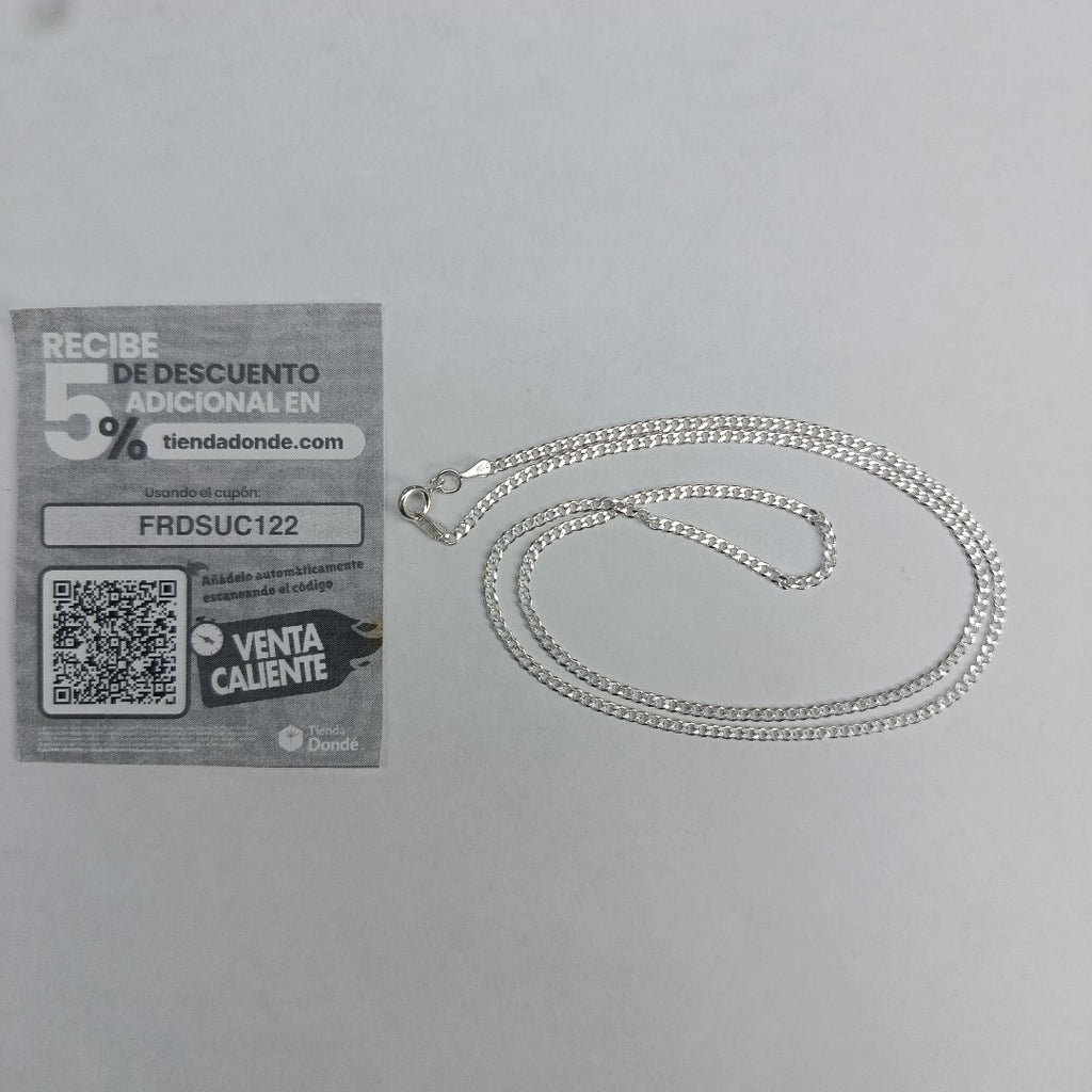 CADENA TEJIDO BARBADO PLATA .925 55 CM 5.4 GR (NUEVO)