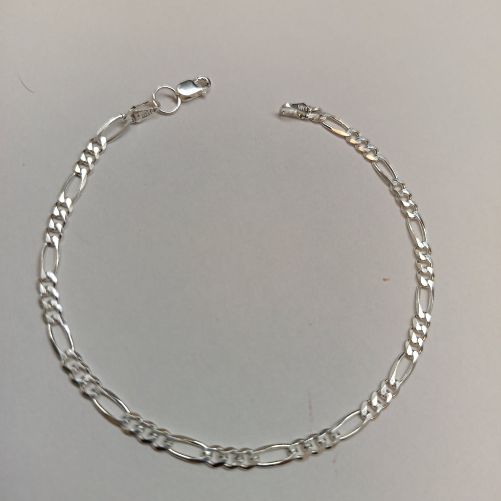 PULSERA TEJIDO 3X1 PLATA .925 18 CM 2.9 GR (NUEVO)