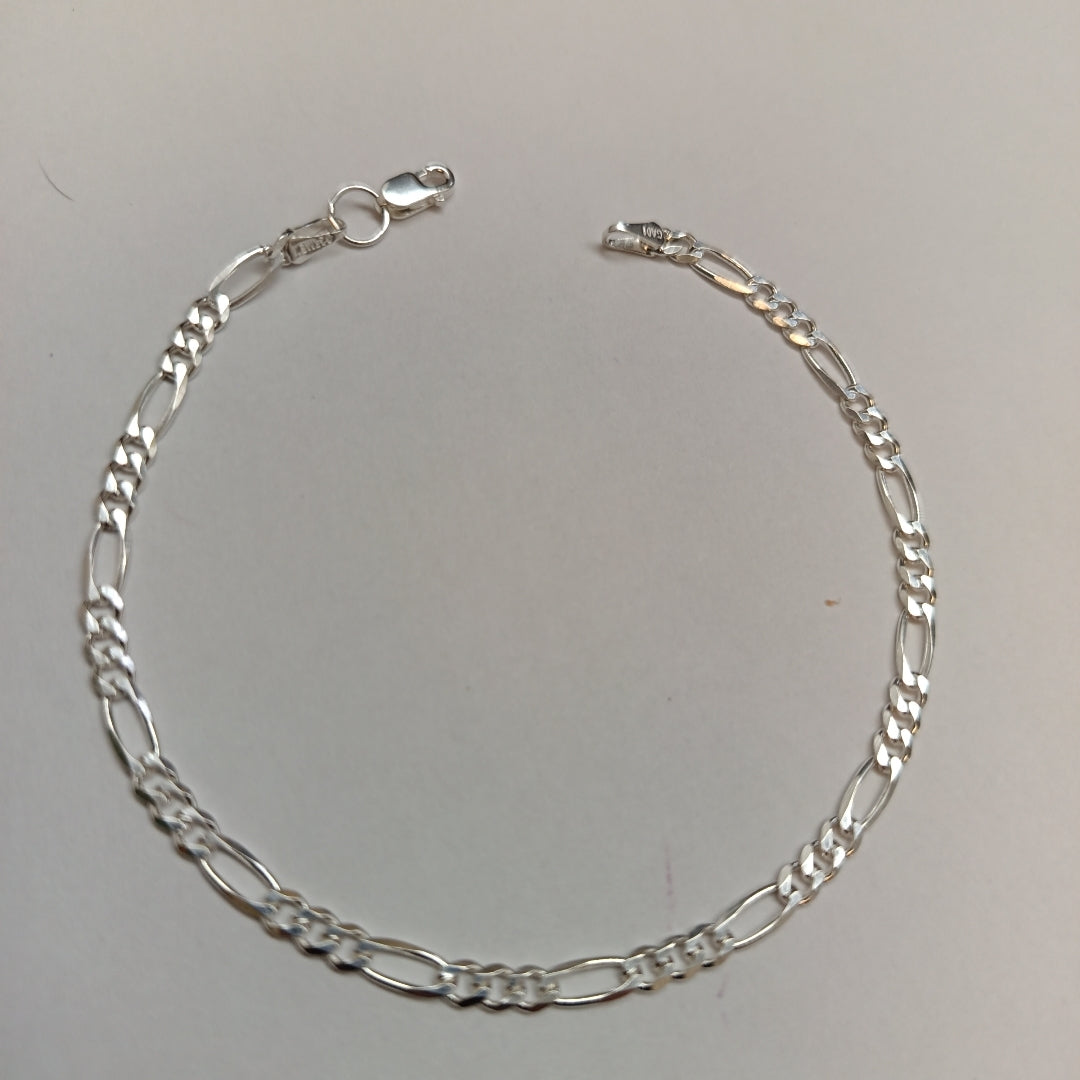 PULSERA TEJIDO 3X1 PLATA .925 18 CM 2.9 GR (NUEVO)