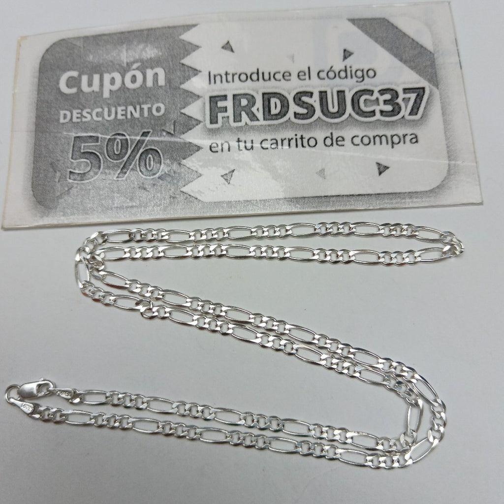 CADENA TEJIDO 3X1 PLATA .925 55 CM 7.5 GR (NUEVO)