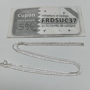 CADENA TEJIDO BARBADO PLATA .925 60 CM 5.6 GR (NUEVO)