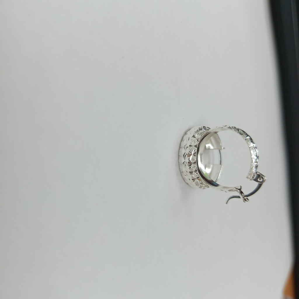 PAR ARRACADAS FACETADAS PLATA .925 3.4 GR (NUEVO)