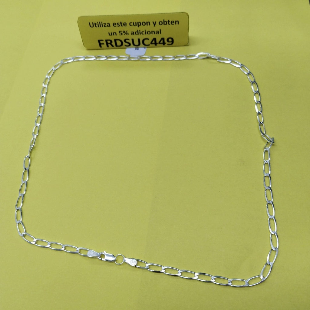 CADENA TEJIDO ESLABONES PLATA .925 55 CM 10 GR (NUEVO)