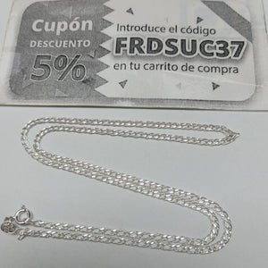 CADENA TEJIDO ESLABONES PLATA .925 50 CM 3.5 GR (NUEVO)