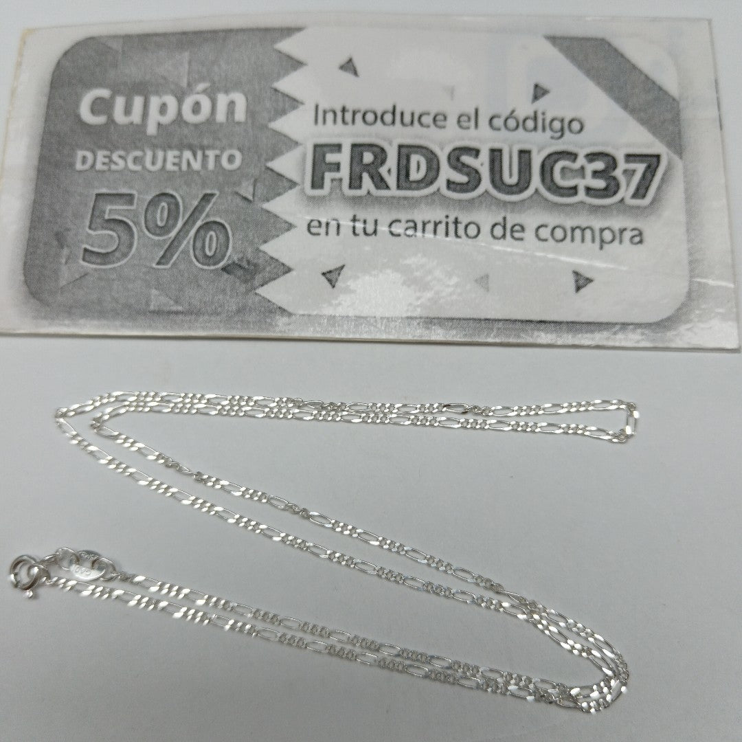 CADENA TEJIDO 3X1 PLATA .925 50 CM 2.1 GR (NUEVO)