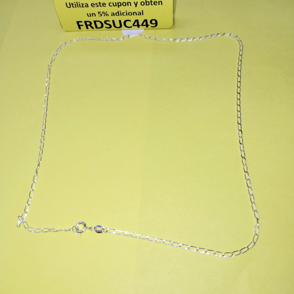 CADENA TEJIDO ESLABONES PLATA .925 50 CM 2.7 GR (NUEVO)