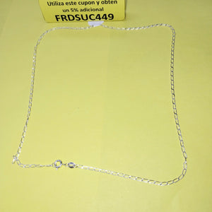 CADENA TEJIDO ESLABONES PLATA .925 50 CM 2.7 GR (NUEVO)