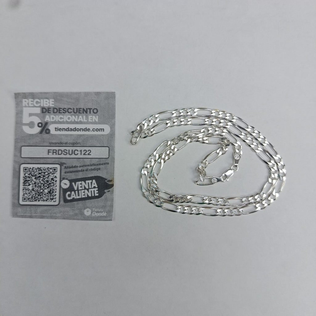 CADENA TEJIDO 3X1 PLATA .925 60 CM 17.8 GR (NUEVO)