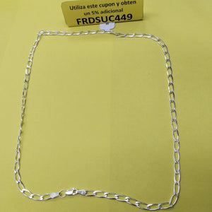 CADENA TEJIDO ESLABONES PLATA .925 55 CM 10.1 GR (NUEVO)