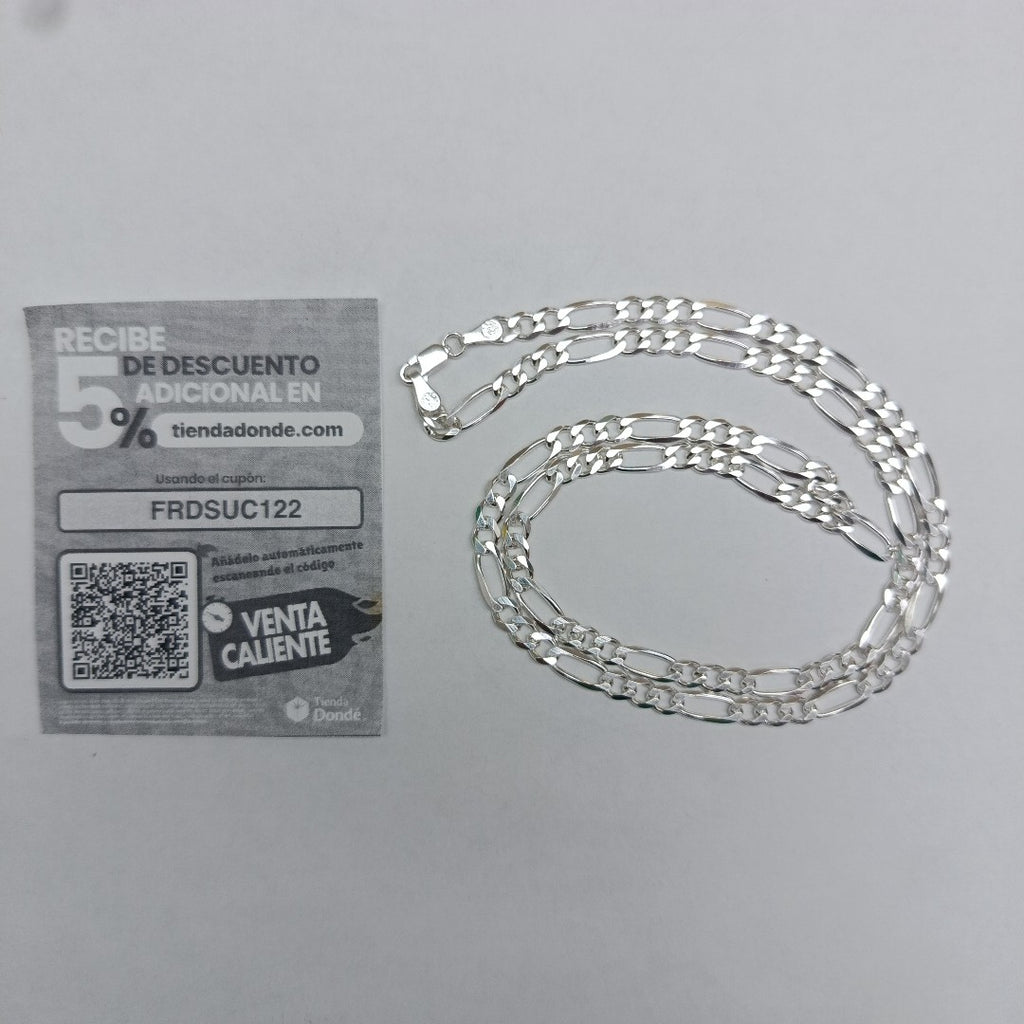 CADENA TEJIDO 3X1 PLATA .925 60 CM 17.6 GR (NUEVO)