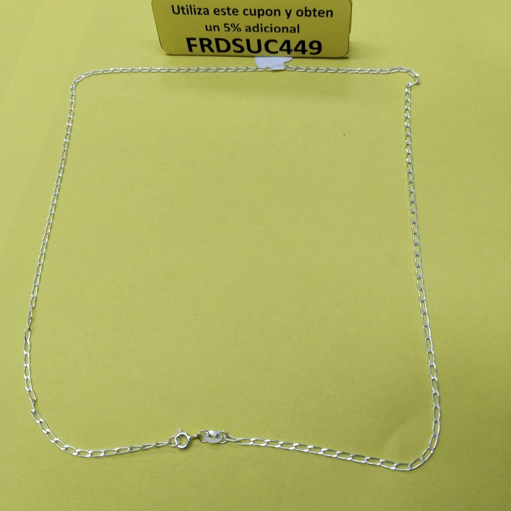 CADENA TEJIDO ESLABONES PLATA .925 55 CM 2.9 GR (NUEVO)
