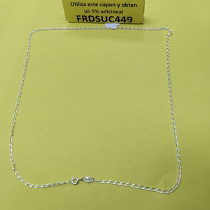 CADENA TEJIDO ESLABONES PLATA .925 55 CM 2.9 GR (NUEVO)