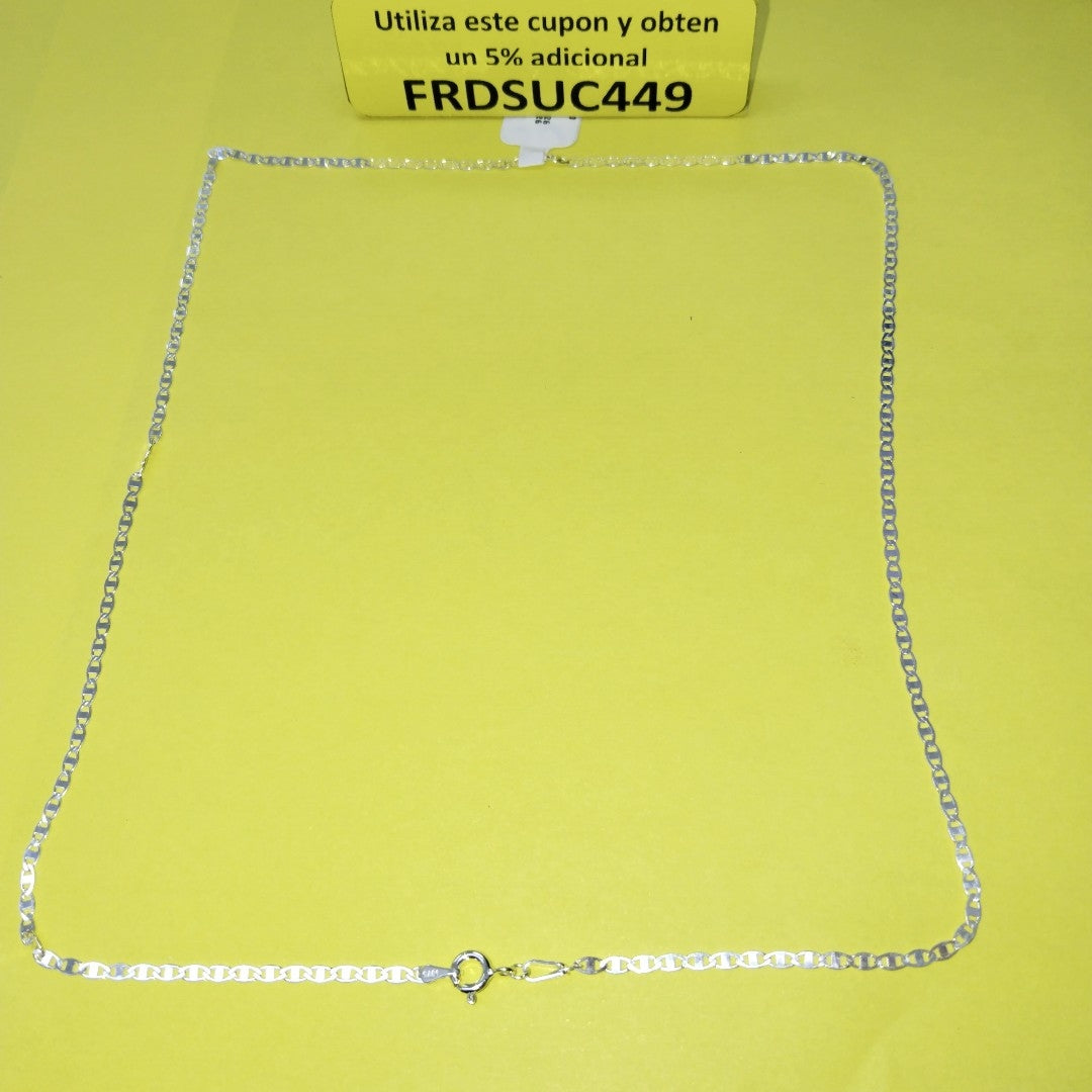 CADENA TEJIDO ESPEJO PLATA .925 55 CM 3.8 GR (NUEVO)
