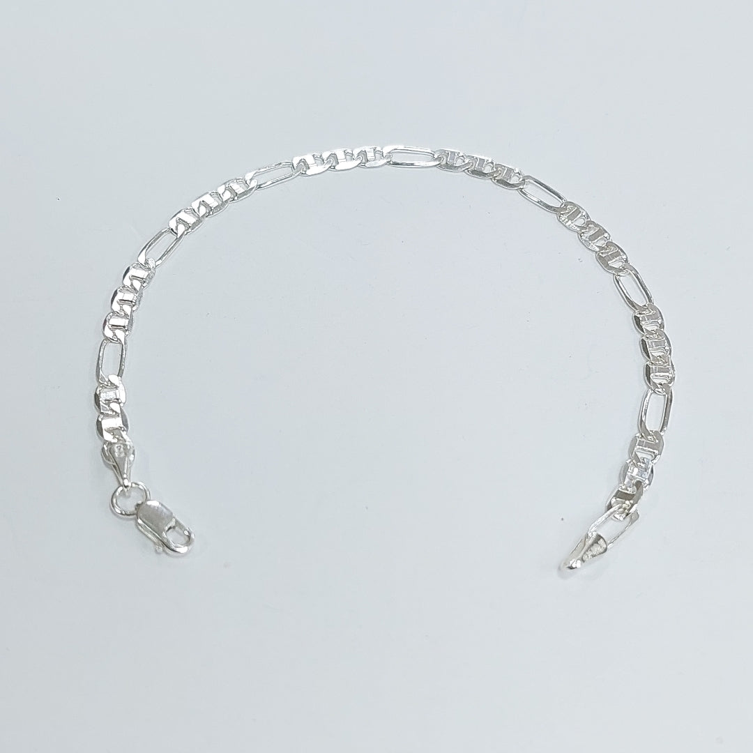 PULSERA TEJIDO 3X1 PLATA .925 16 CM 2.8 GR (NUEVO)