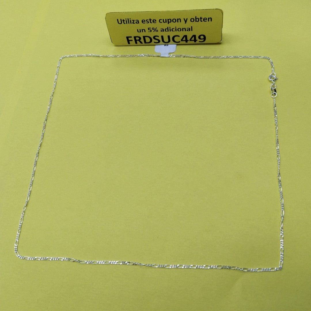 CADENA TEJIDO 3X1 PLATA .925 55 CM 2.3 GR (NUEVO)