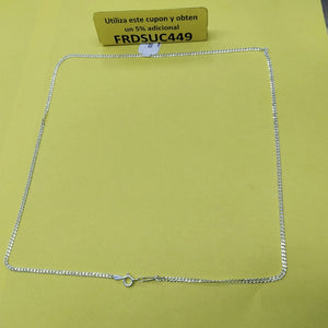 CADENA TEJIDO BARBADO PLATA .925 60 CM 5.6 GR (NUEVO)