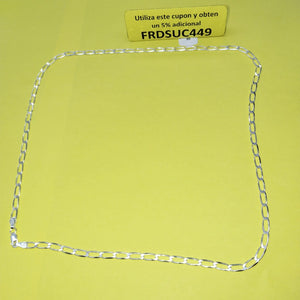 CADENA TEJIDO ESLABONES PLATA .925 60 CM 11.2 GR (NUEVO)