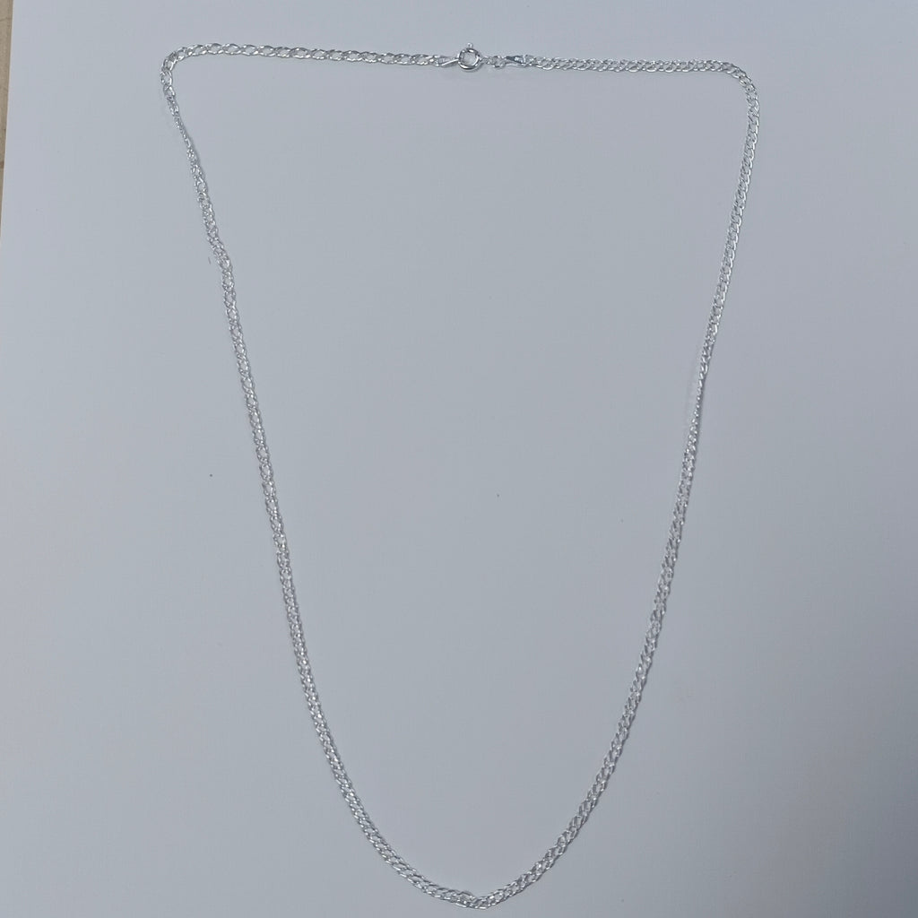 CADENA TEJIDO ESLABONES PLATA .925 55 CM 4.1 GR (NUEVO)