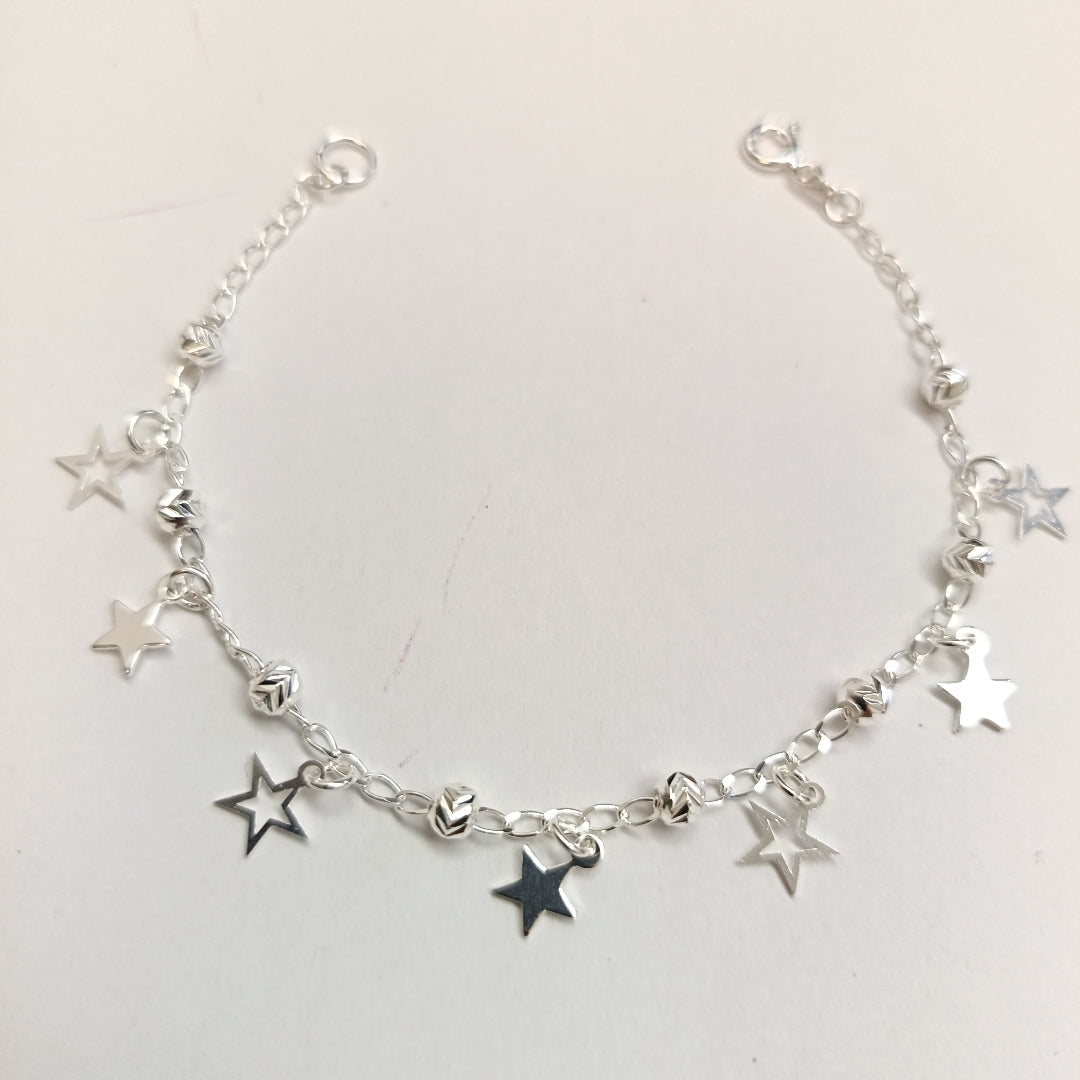 PULSERA TEJIDO ESPECIAL PLATA .925 18 CM 3.1 GR (NUEVO)