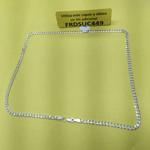 CADENA TEJIDO BARBADO PLATA .925 55 CM 12.8 GR (NUEVO)