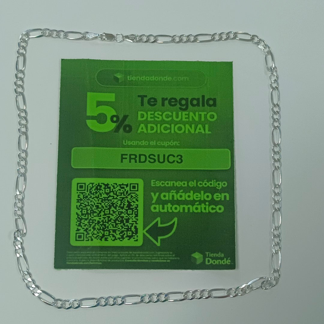 CADENA TEJIDO 3X1 PLATA .925 55 CM 15.7 GR (NUEVO)