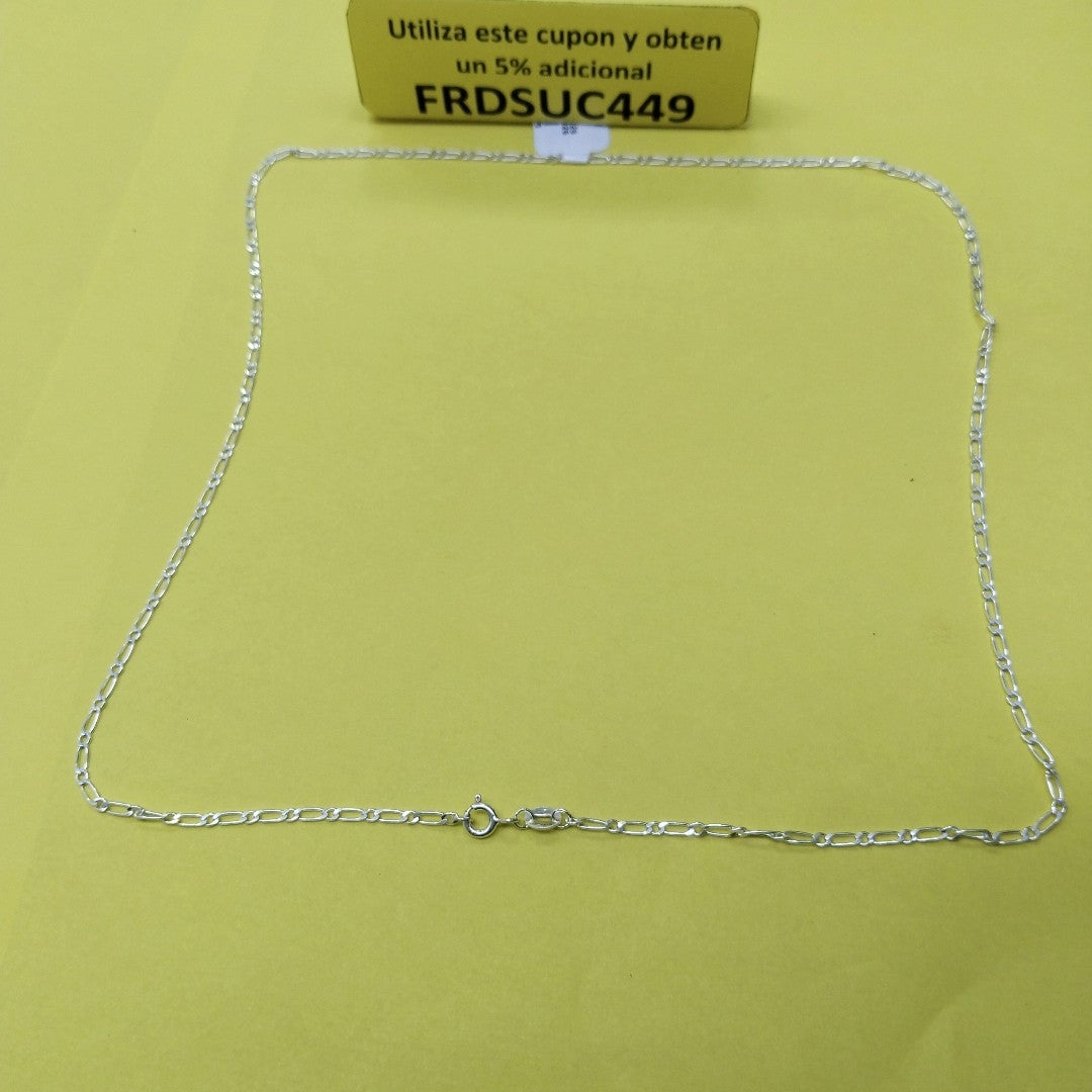 CADENA TEJIDO 1X1 PLATA .925 55 CM 3.1 GR (NUEVO)