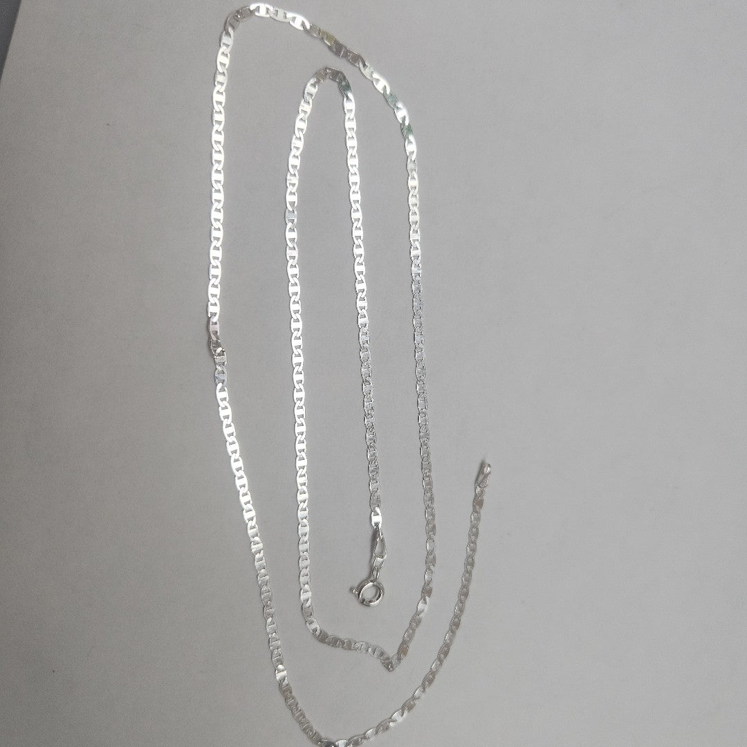 CADENA TEJIDO ESPEJO PLATA .925 60 CM 4.5 GR (NUEVO)