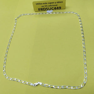 CADENA TEJIDO ESLABONES PLATA .925 60 CM 11.2 GR (NUEVO)
