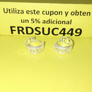 HUGGIES C/CIRCONIAS PLATA .925 2.7 GR (NUEVO)
