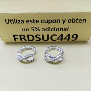 HUGGIES INFINITO CIRCONIAS PLATA .925 2.4 GR (NUEVO)