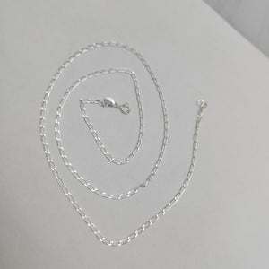 CADENA TEJIDO ESLABONES PLATA .925 55 CM 2.9 GR (NUEVO)