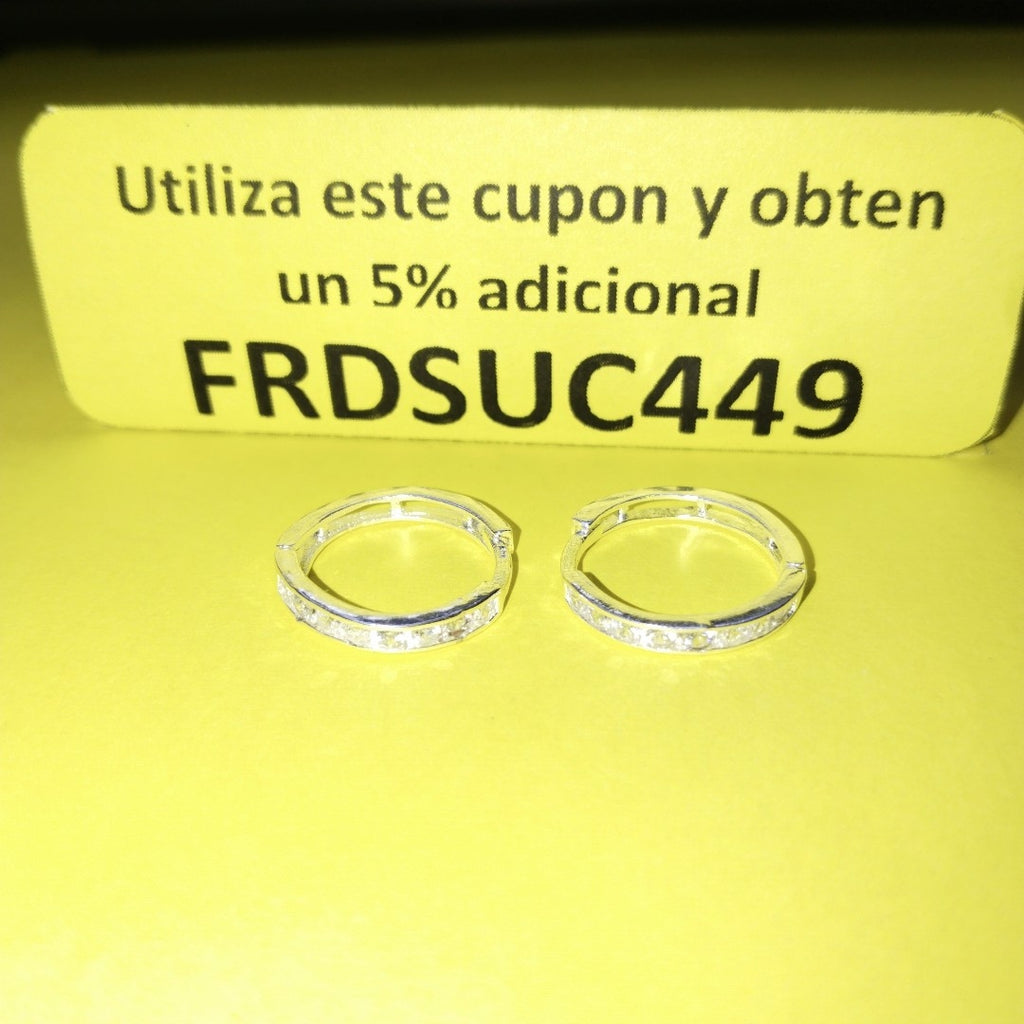 ARRACADAS C/CIRCONIAS PLATA .925 2.1 GR (NUEVO)