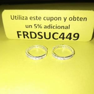 ARRACADAS C/CIRCONIAS PLATA .925 2.1 GR (NUEVO)