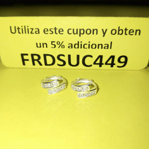 HUGGIES CIRCONIAS PLATA .925 1.9 GR (NUEVO)