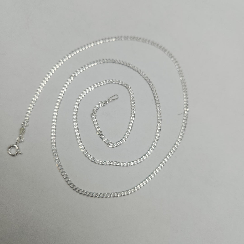 CADENA TEJIDO BARBADO PLATA .925 60 CM 5.5 GR (NUEVO)