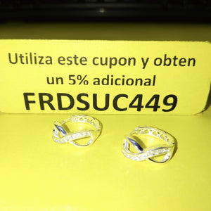 HUGGIES INFINITO CIRCONIAS PLATA .925 2.4 GR (NUEVO)