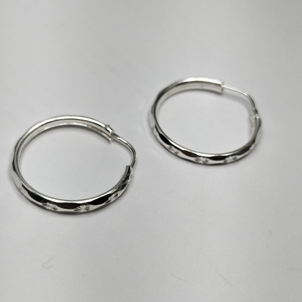 PAR ARRACADAS FACETADA PLATA .925 2.2 GR (NUEVO)