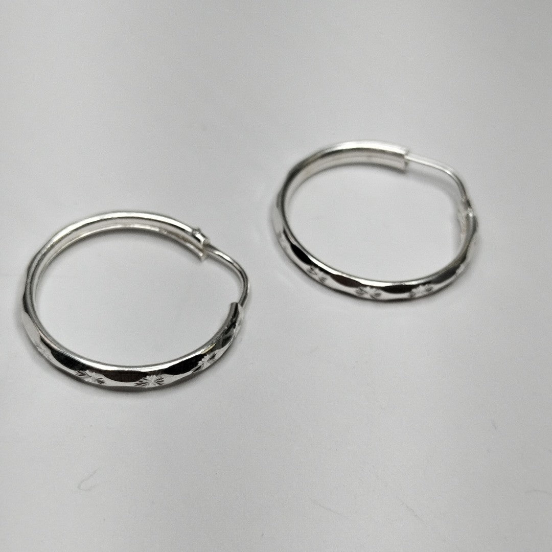 PAR ARRACADAS FACETADA PLATA .925 2.2 GR (NUEVO)