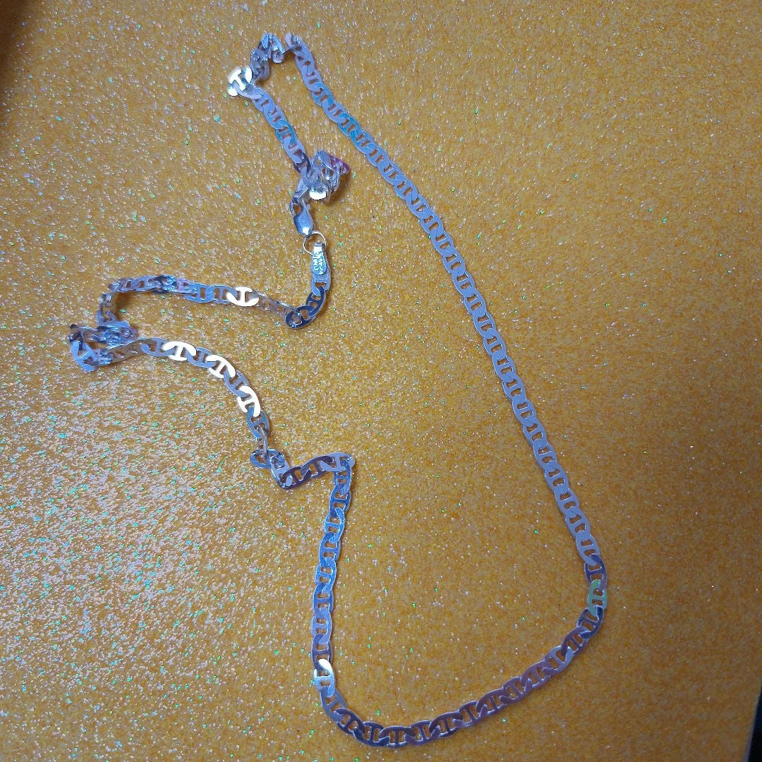 CADENA TEJIDO GUCHI PLATA .925 55 CM 13 GR (NUEVO)