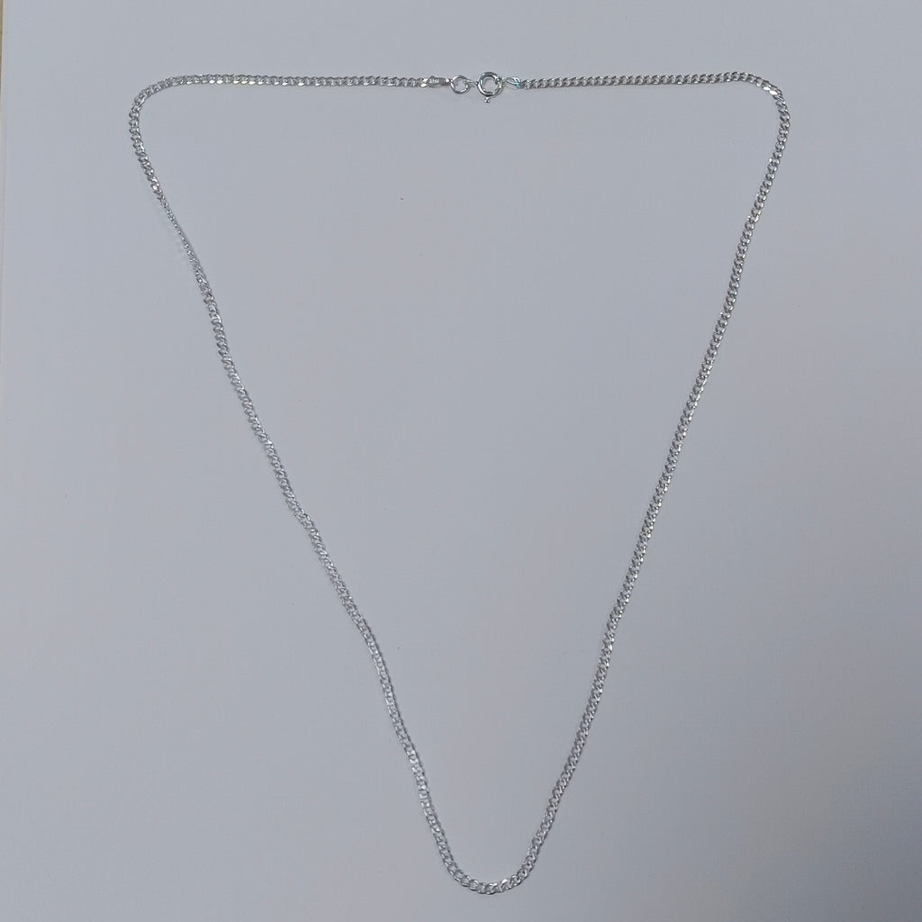 CADENA TEJIDO BARBADO PLATA .925 55 CM 5.4 GR (NUEVO)