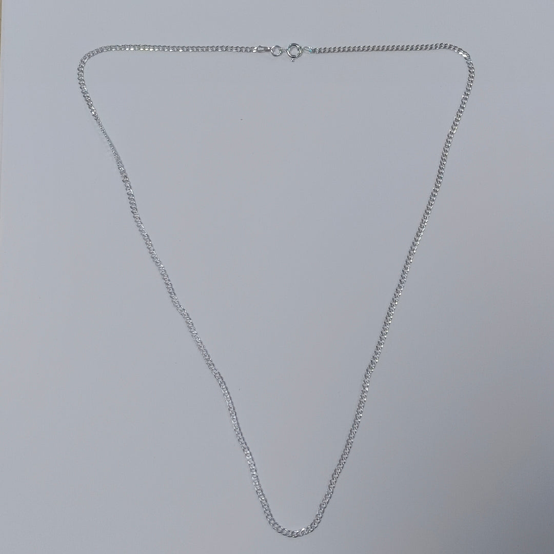 CADENA TEJIDO BARBADO PLATA .925 55 CM 5.4 GR (NUEVO)