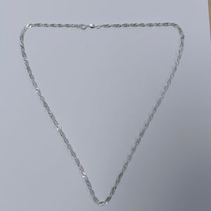 CADENA TEJIDO MEDIO TORZAL PLATA .925 55 CM 5.6 GR (NUEVO)